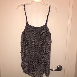 Brown flower print spaghetti strap (missing belt)